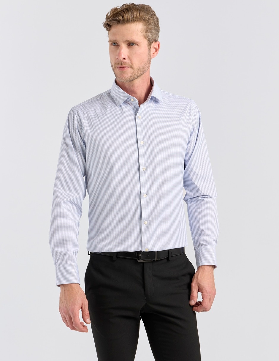 Camisa formal manga larga para hombre