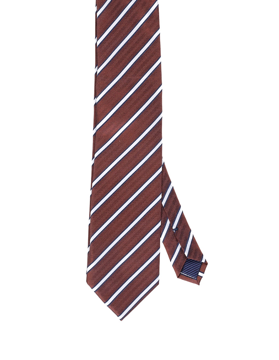 Corbata regular estampado a rayas para hombre