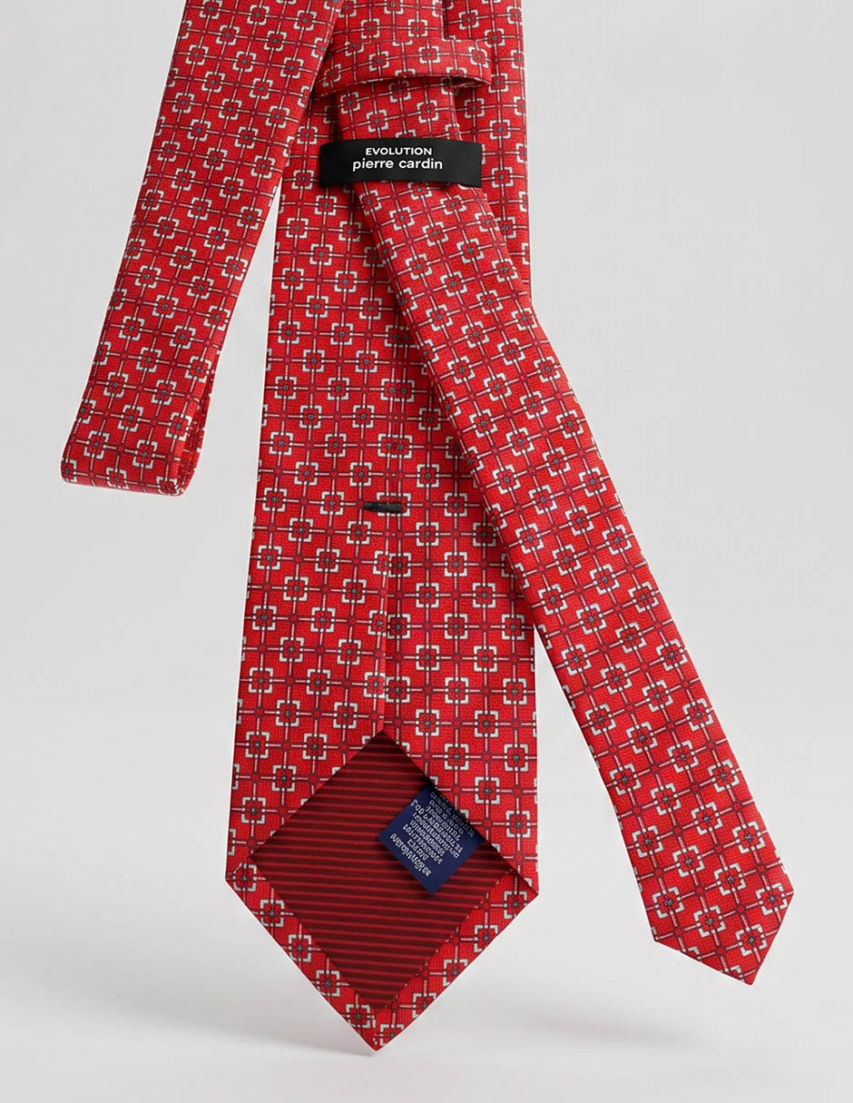 Corbata Pierre Cardin regular estampado a cuadros para hombre