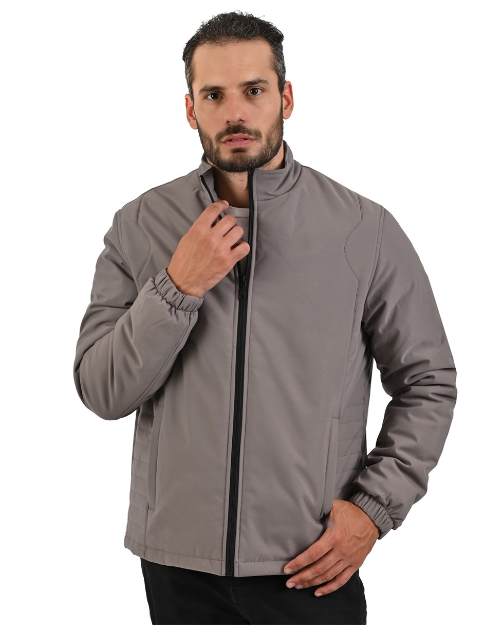Chamarra acolchada con bolsillos para hombre