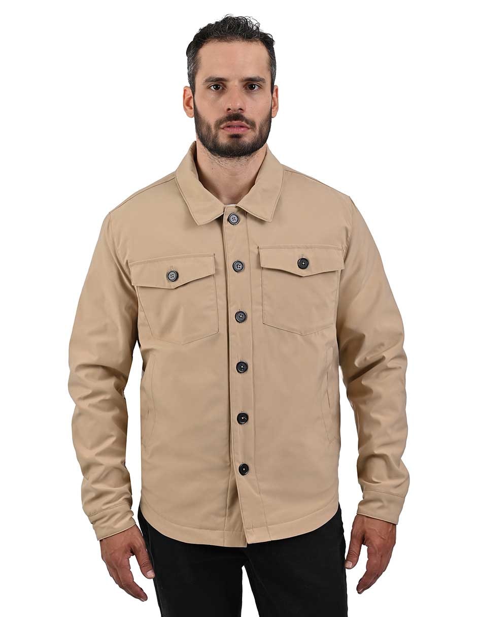 Chamarra casual con bolsillos para hombre