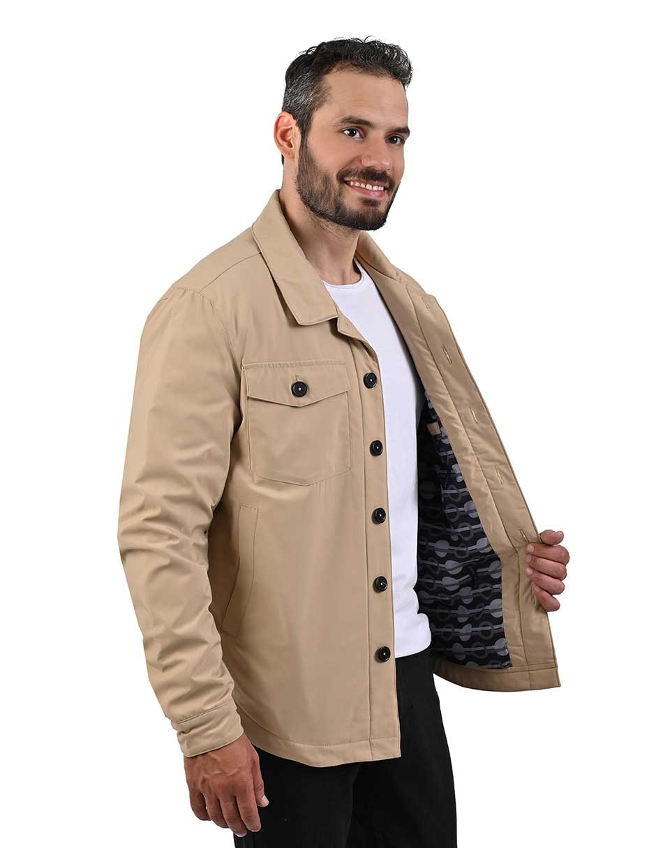 Chamarra casual con bolsillos para hombre