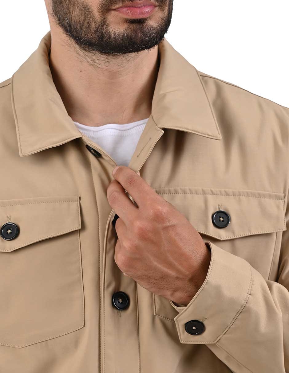 Chamarra casual con bolsillos para hombre
