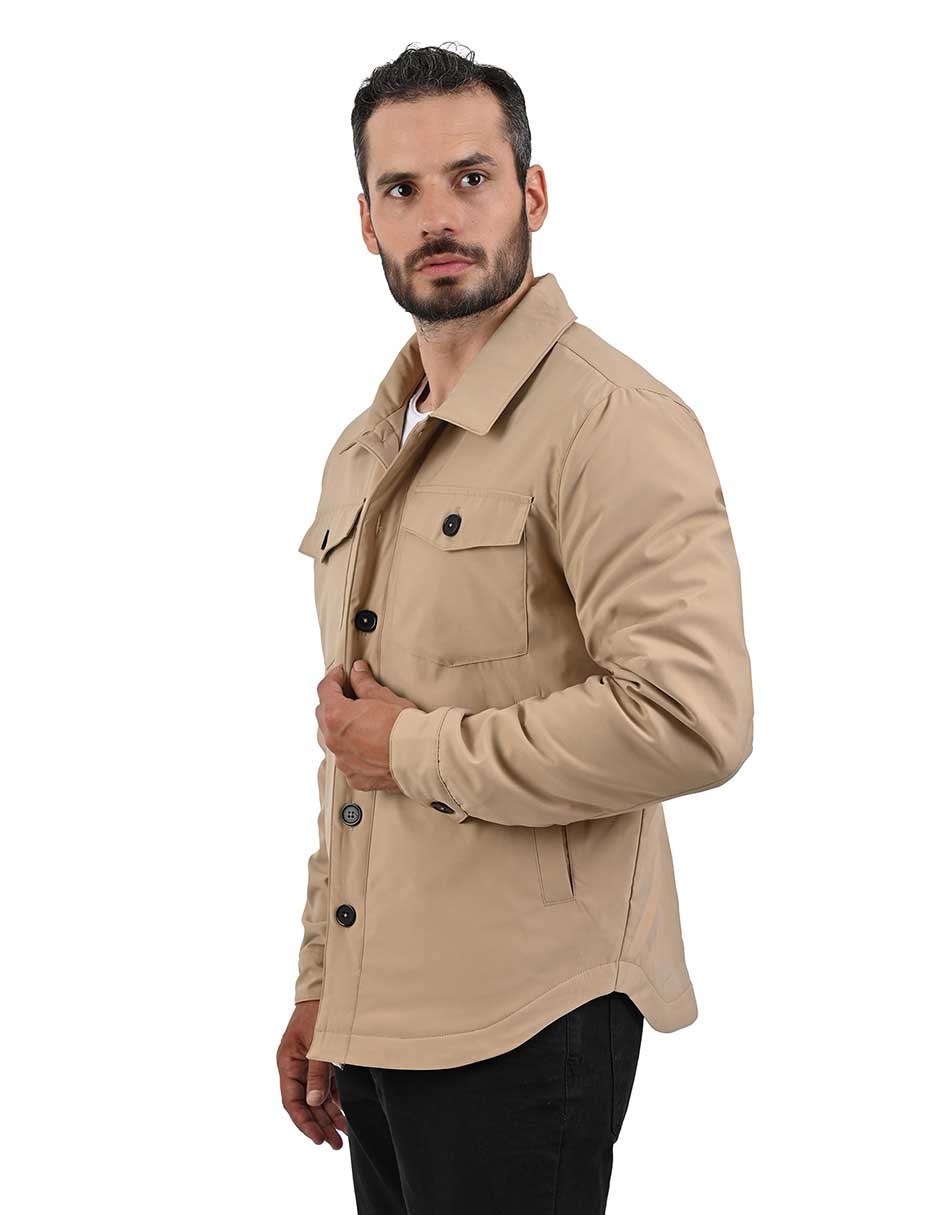 Chamarra casual con bolsillos para hombre