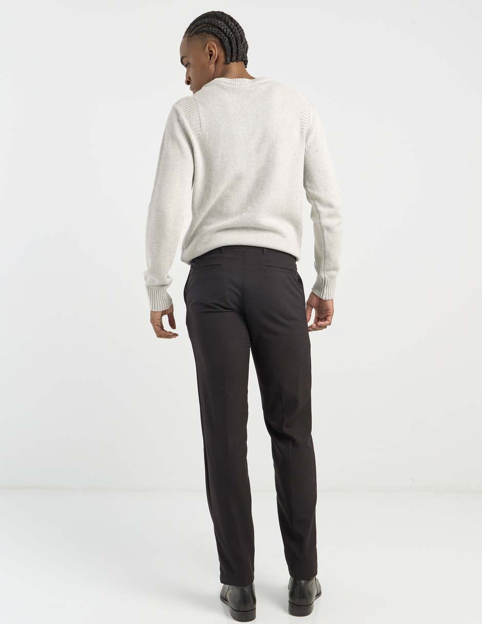 Pantalón de vestir straight de algodón para hombre 4