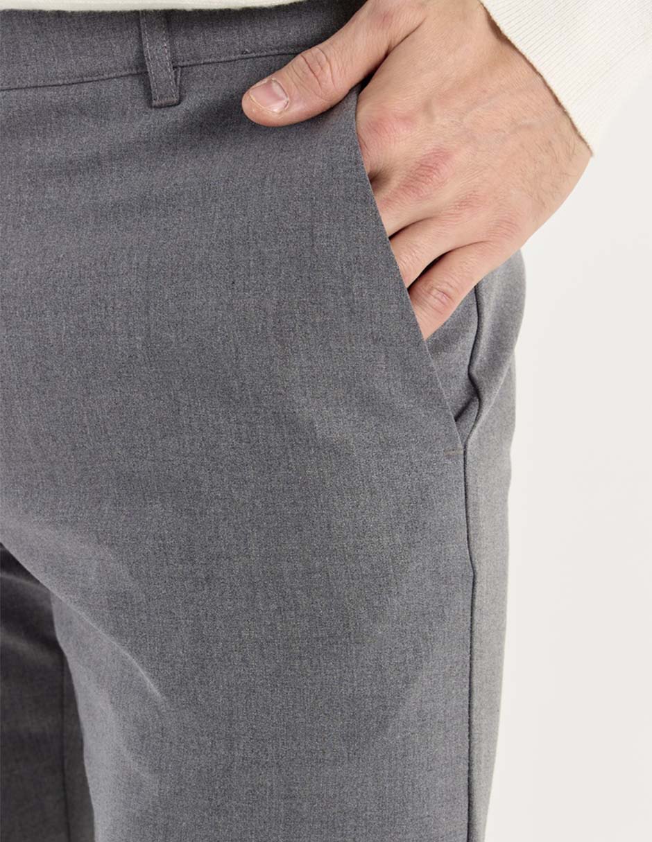 Pantalón de vestir slim de algodón para hombre 2