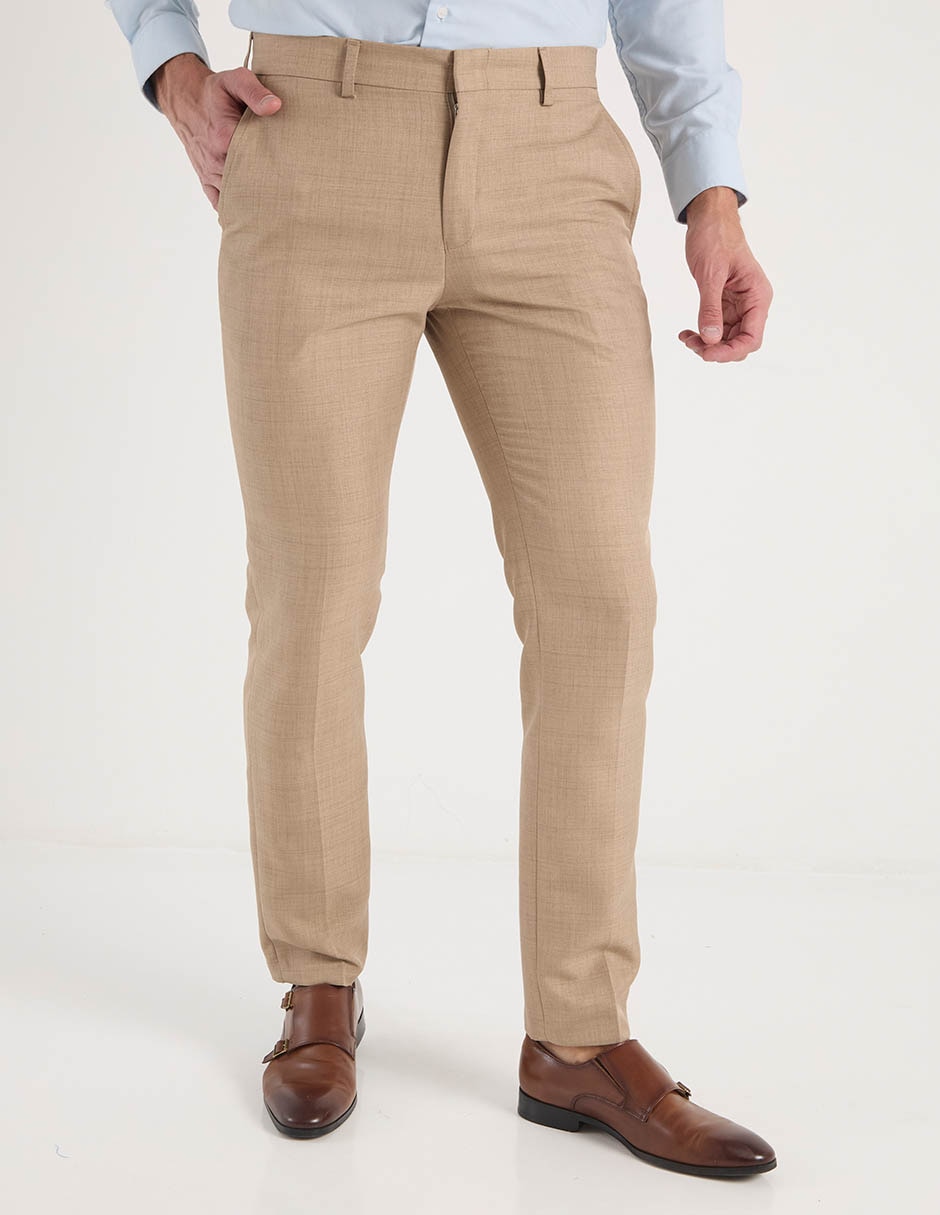 Pantalón de vestir slim de algodón para hombre 1