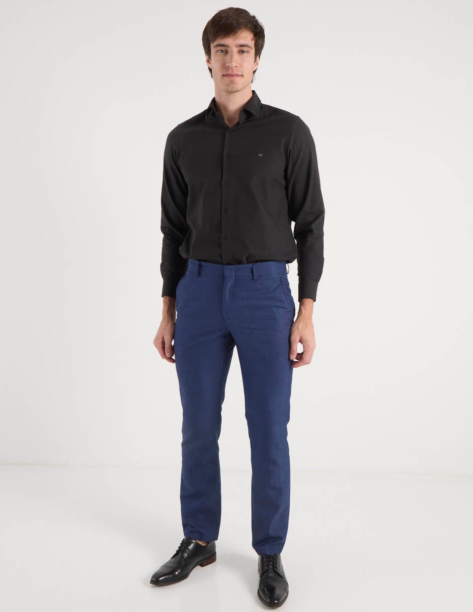 Pantalón de vestir slim de algodón para hombre 5