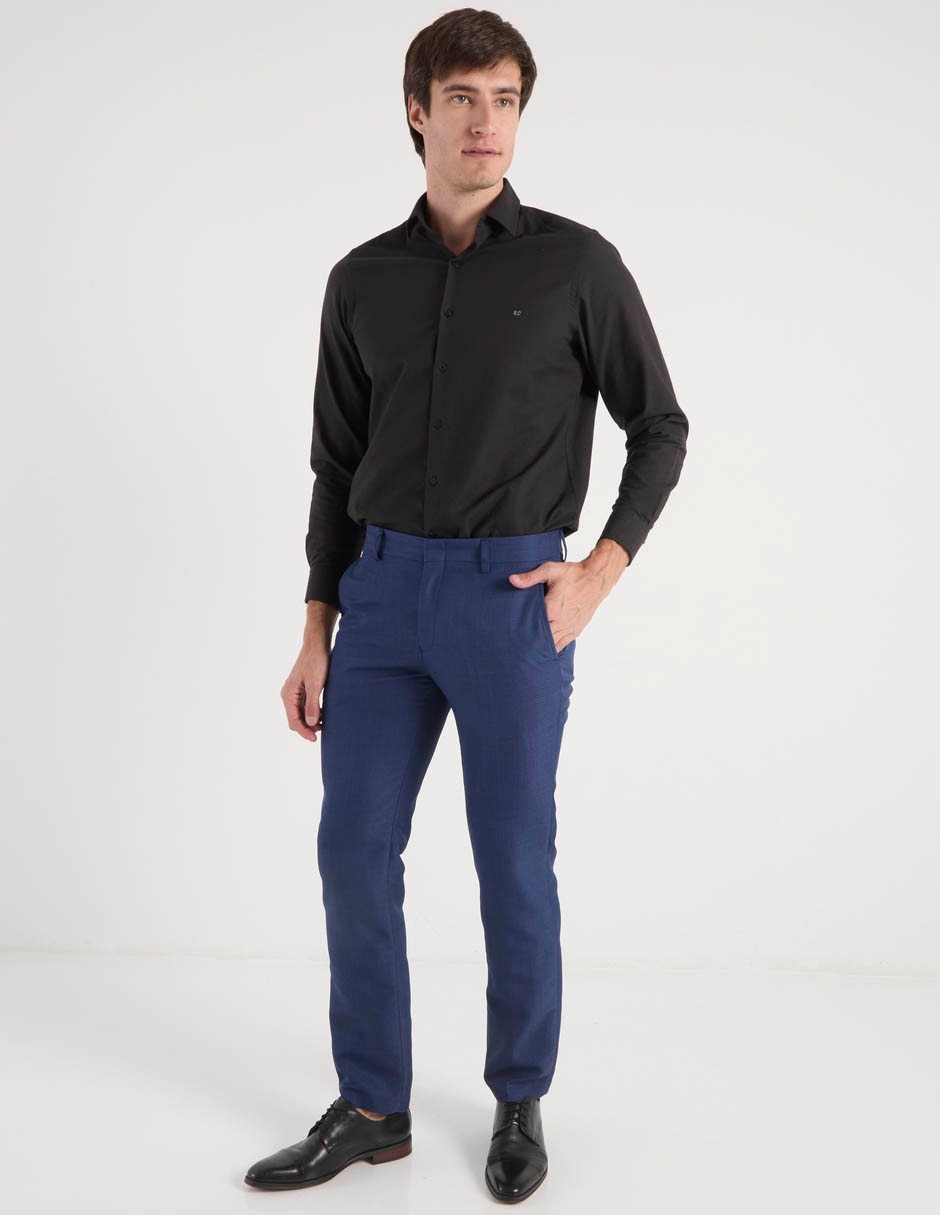 Pantalón de vestir slim de algodón para hombre 4