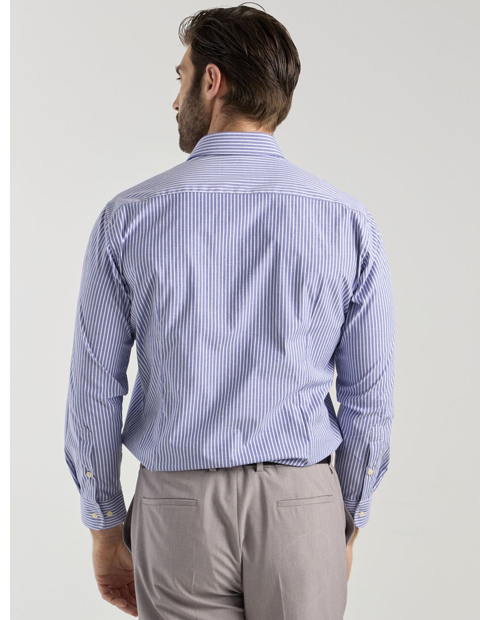 Camisa formal de algodón manga larga para hombre 4