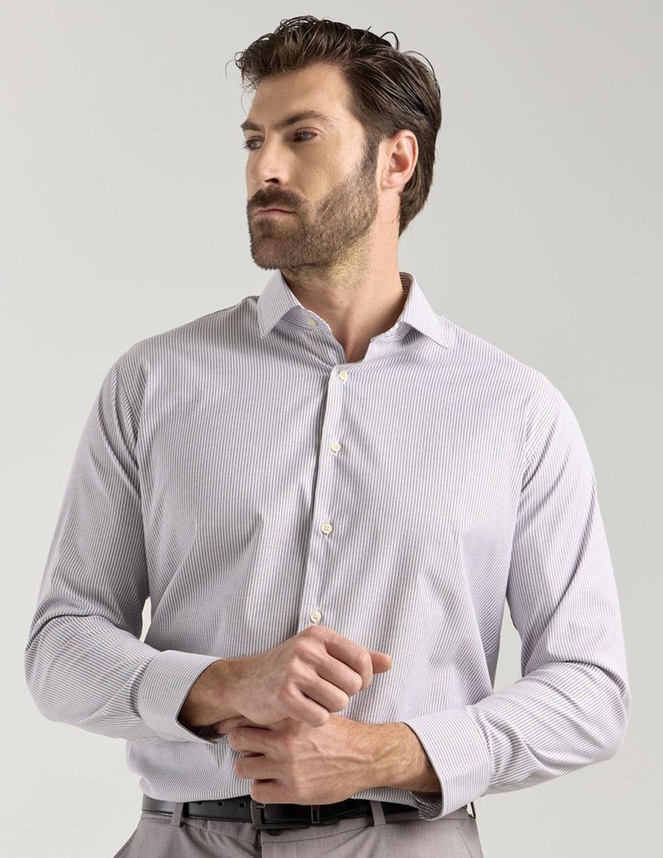 Camisa formal de algodón manga larga para hombre Camisa formal de algodón manga larga para hombre