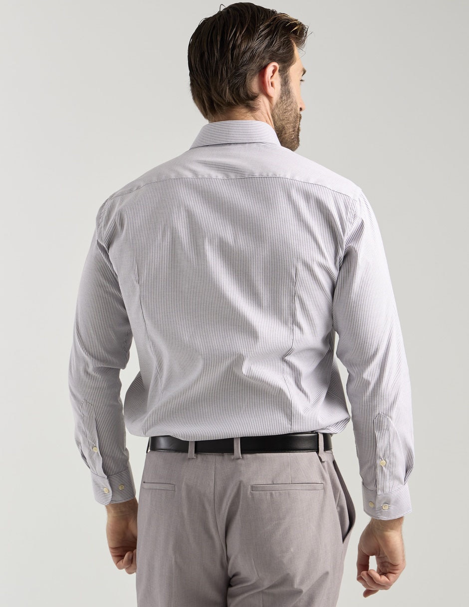 Camisa formal de algodón manga larga para hombre 4
