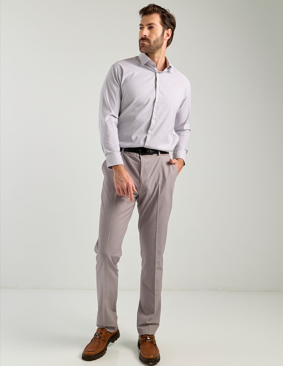 Camisa formal de algodón manga larga para hombre 3