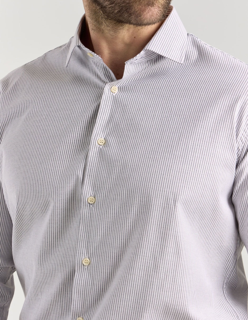 Camisa formal de algodón manga larga para hombre 2