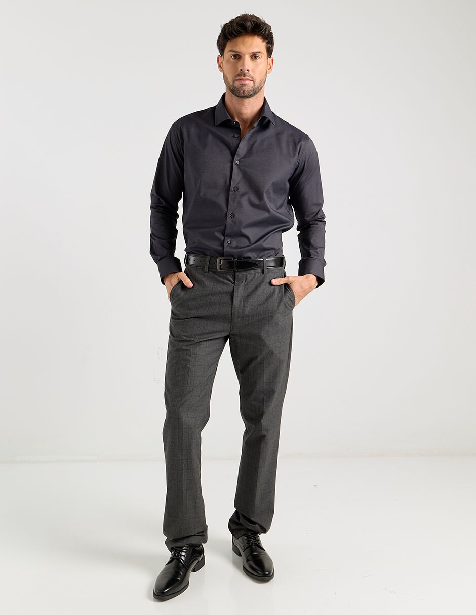 Camisa formal manga larga para hombre 3