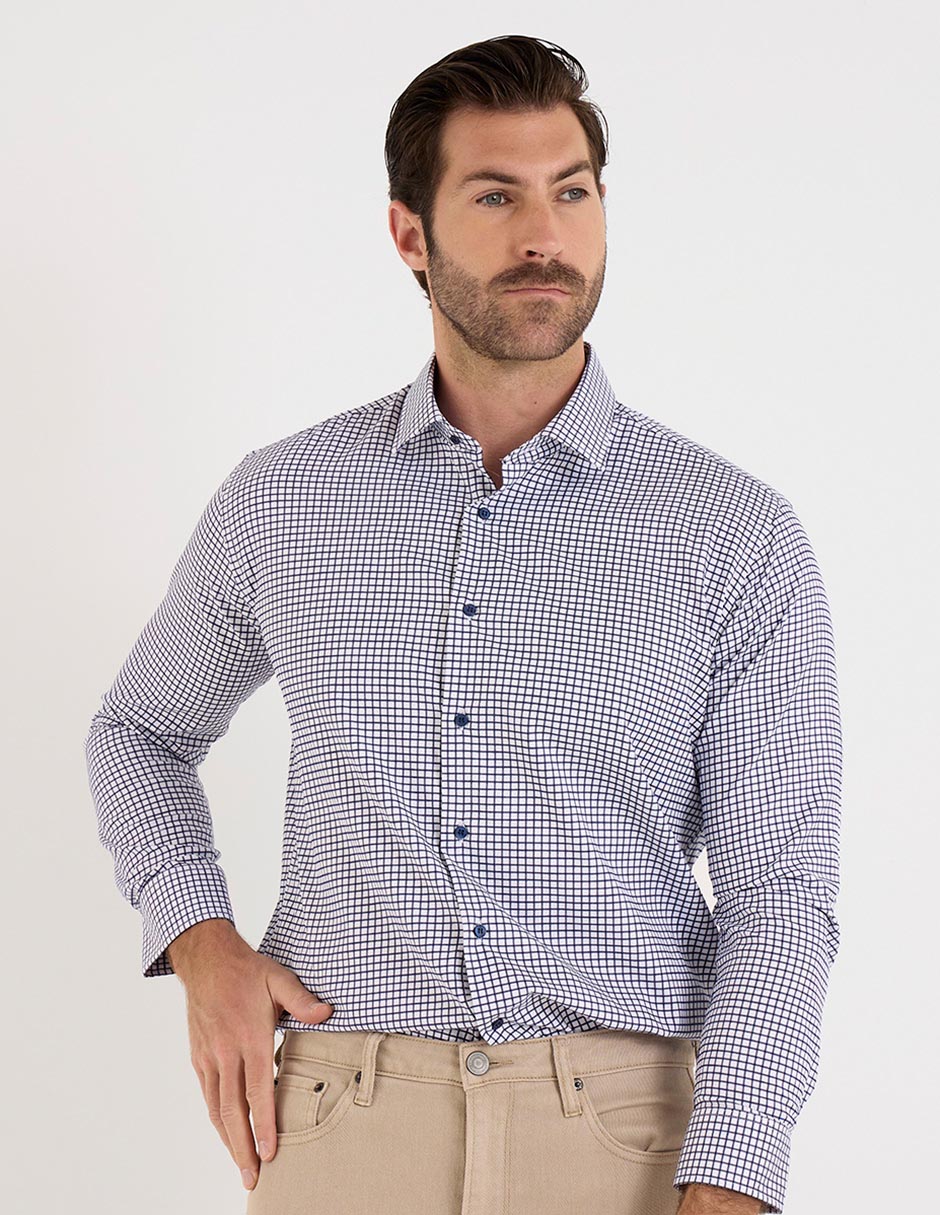 Camisa formal manga larga para hombre