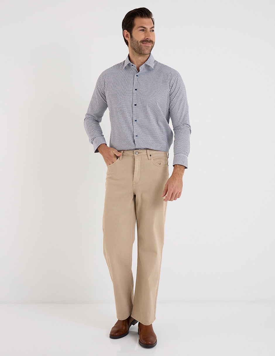 Camisa formal manga larga para hombre