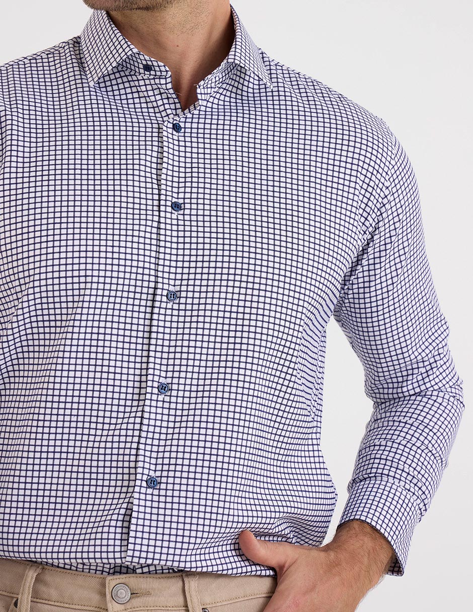 Camisa formal manga larga para hombre