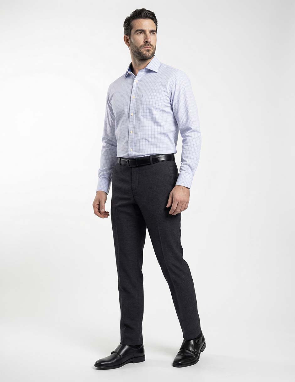 Camisa formal manga larga para hombre 4