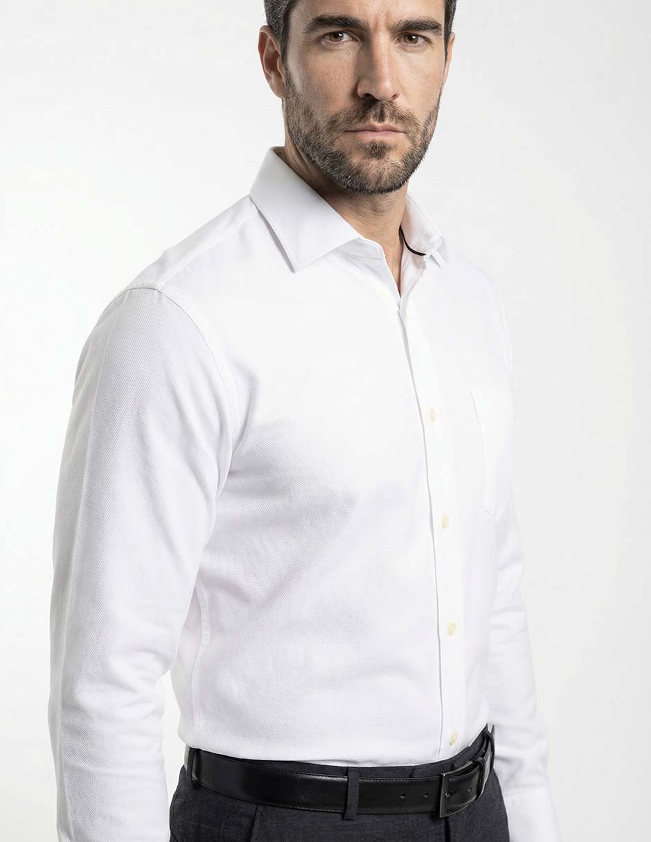 Camisa formal manga larga para hombre 3