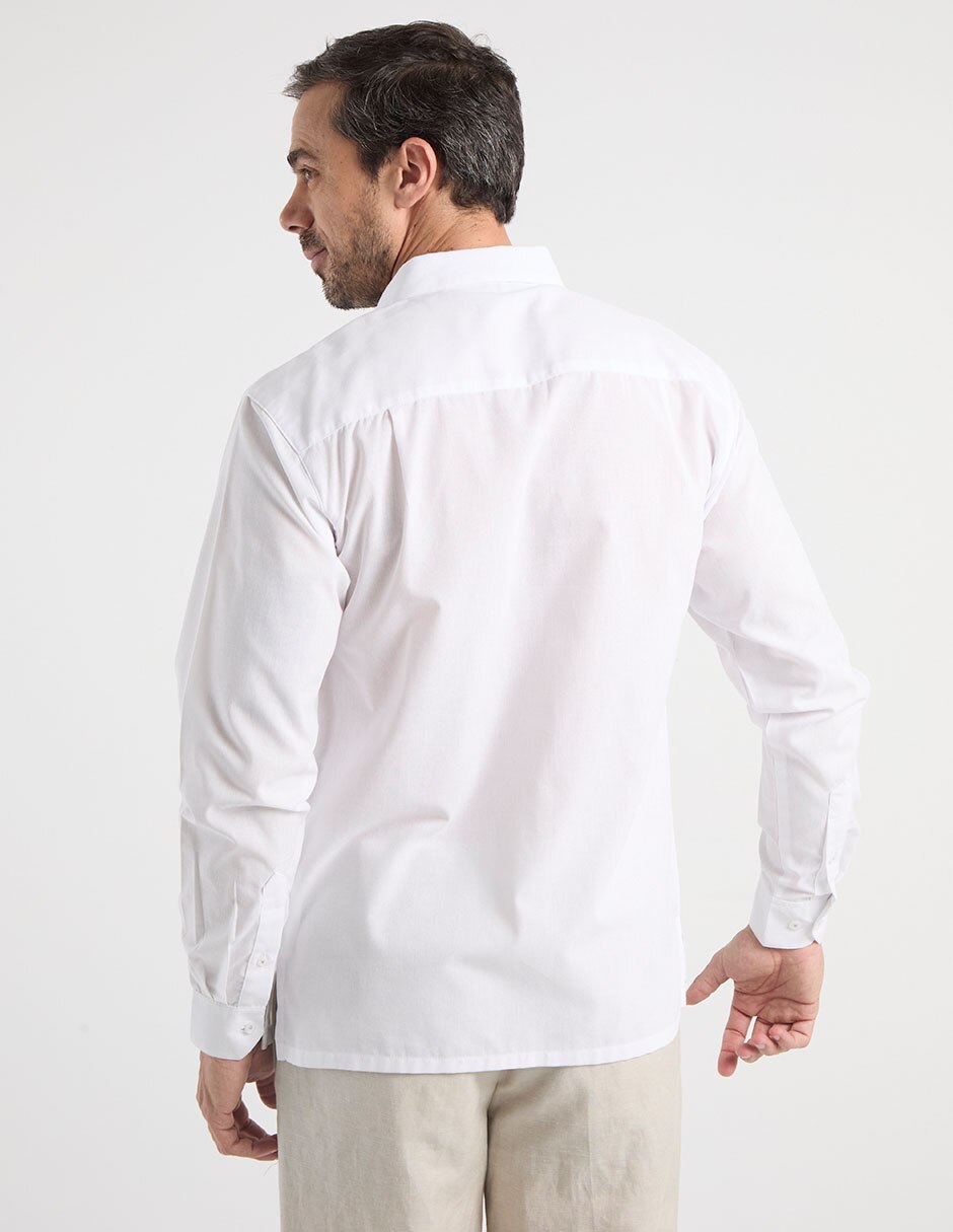 Guayabera manga larga para hombre 6