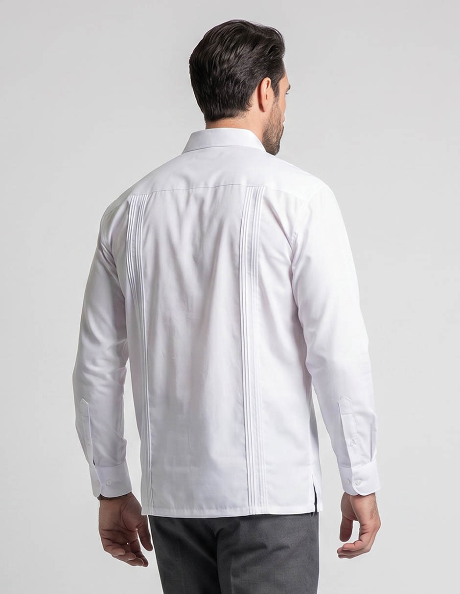 Camisa business casual manga larga para hombre