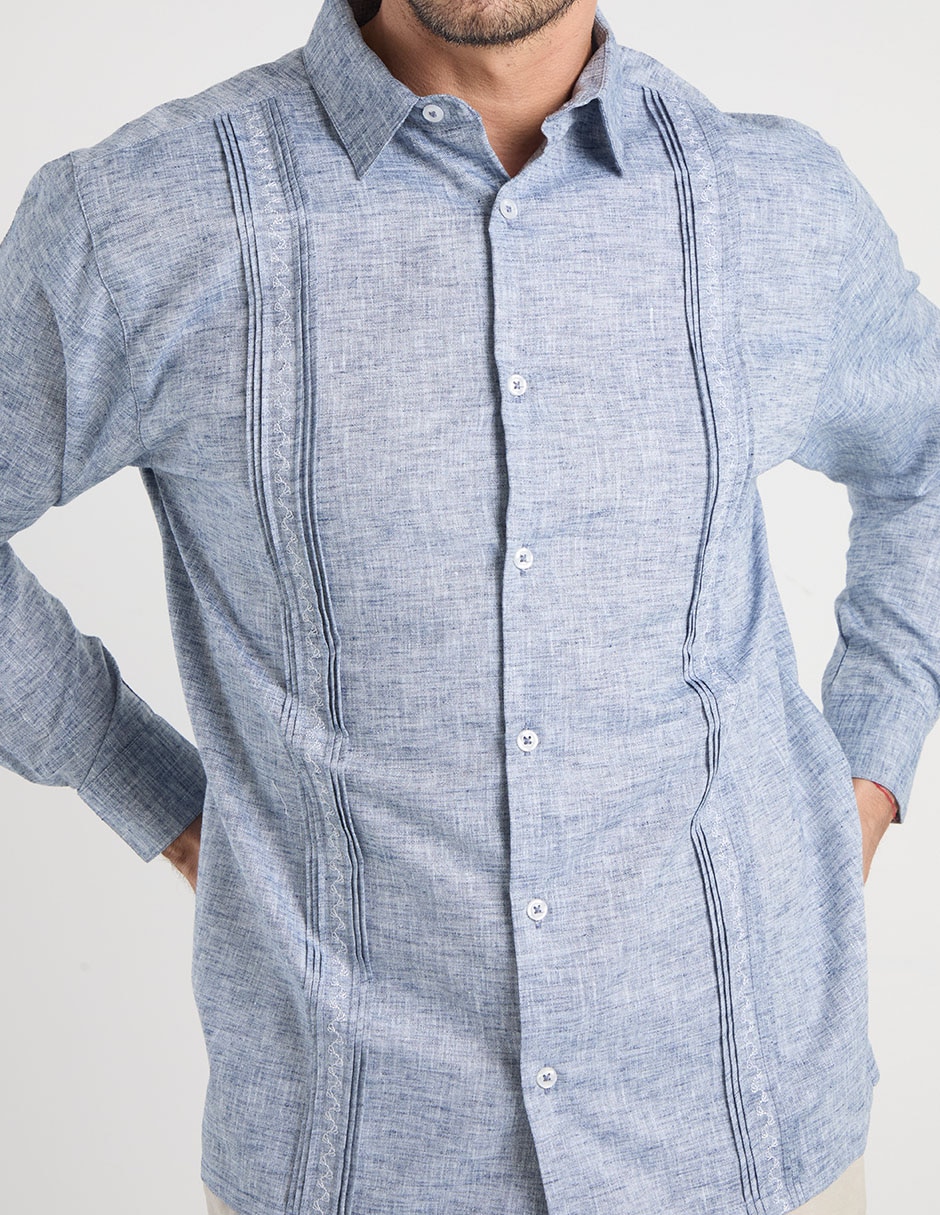 Camisa casual manga larga para hombre 3