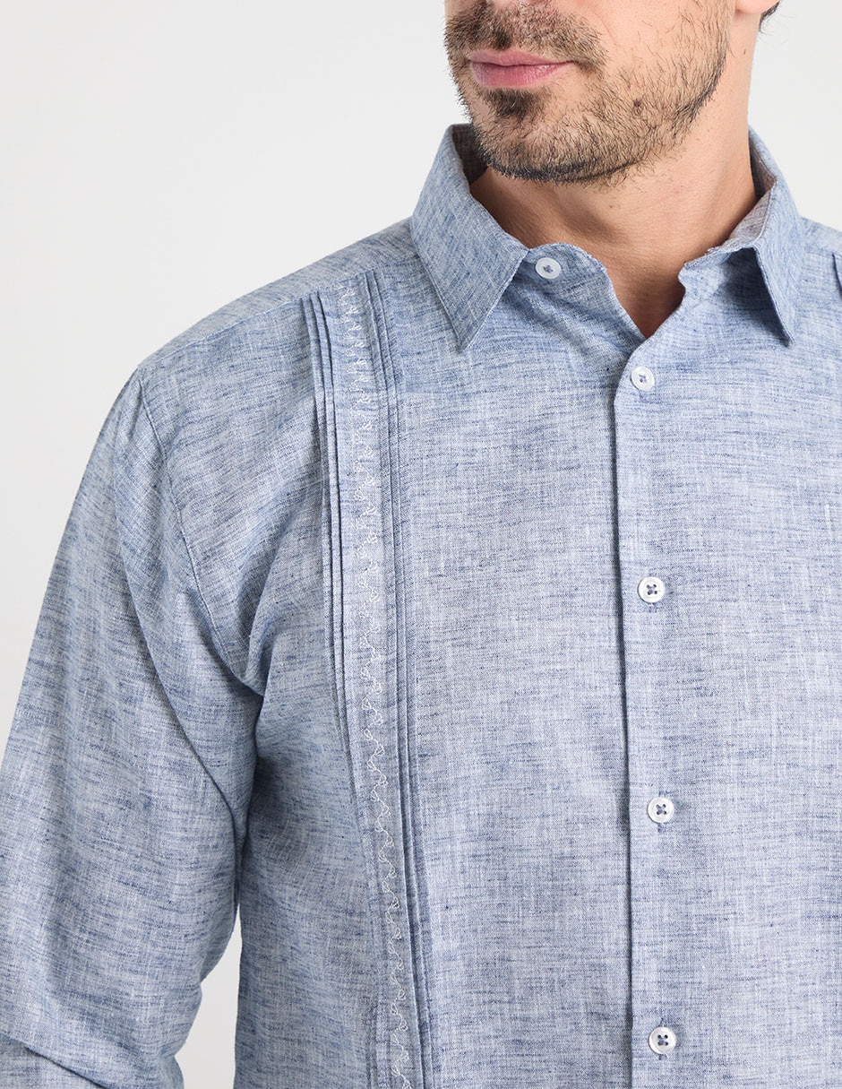 Camisa casual manga larga para hombre 2