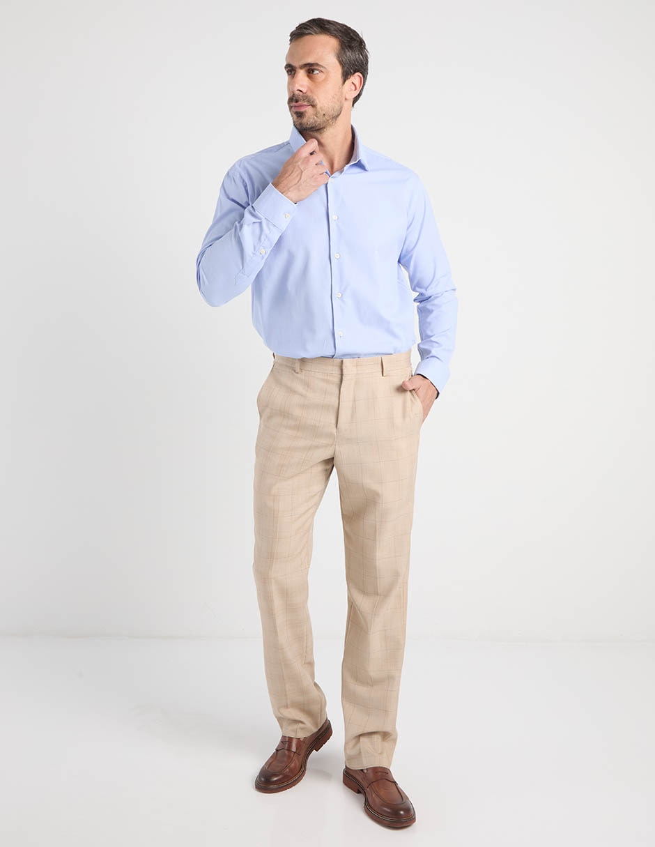 Camisa casual manga larga para hombre