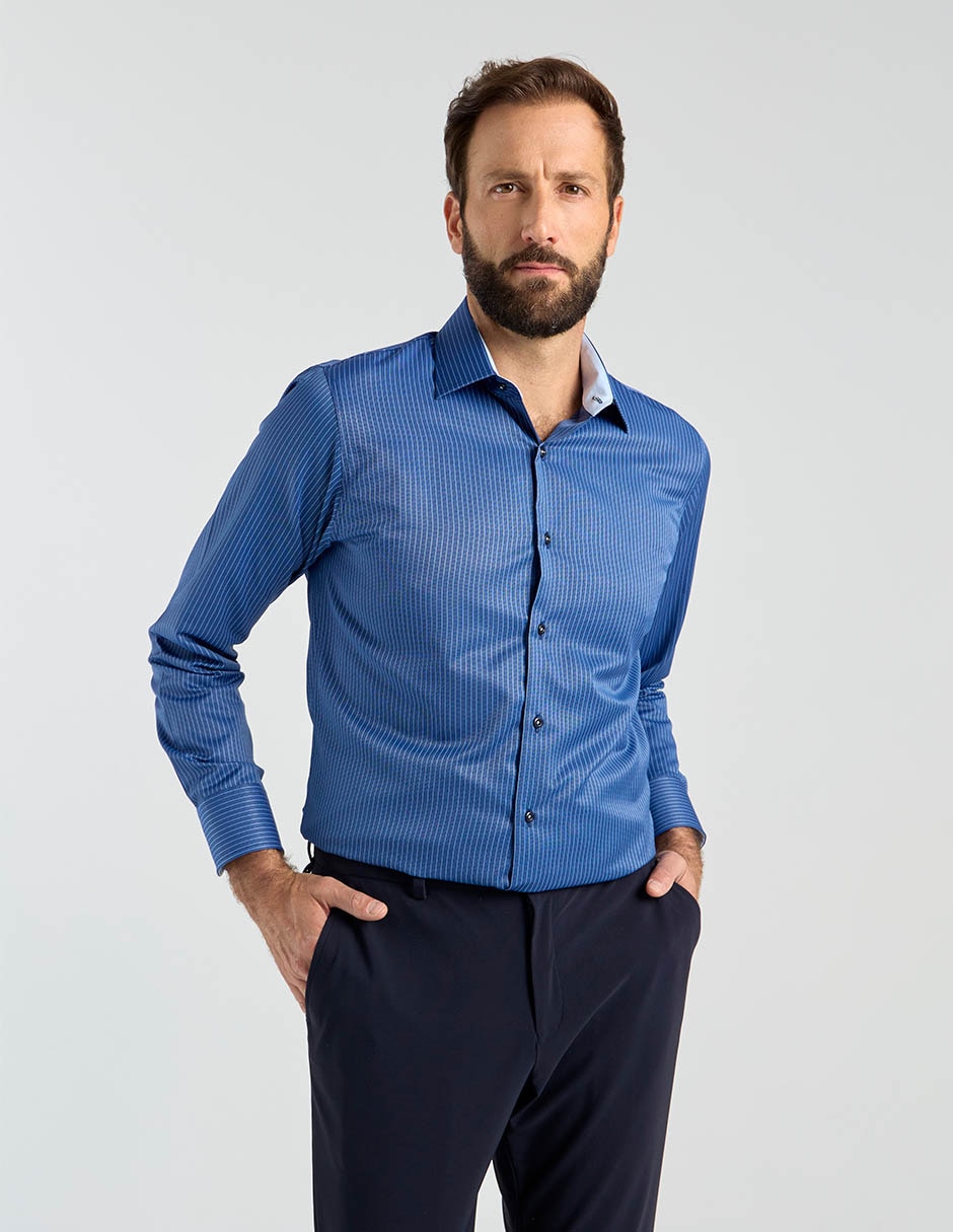 Camisa formal manga larga para hombre