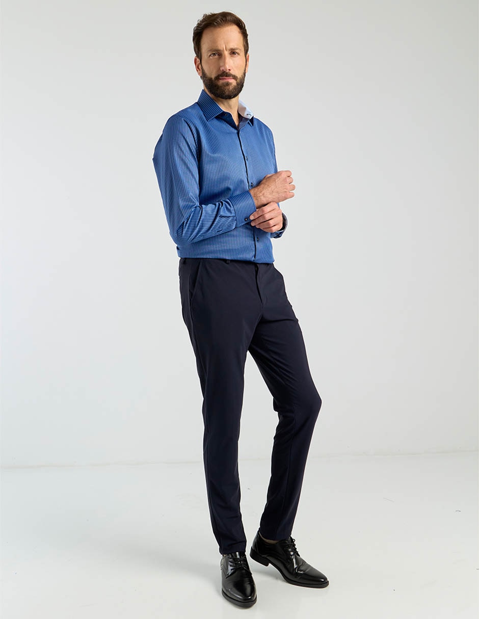 Camisa formal manga larga para hombre