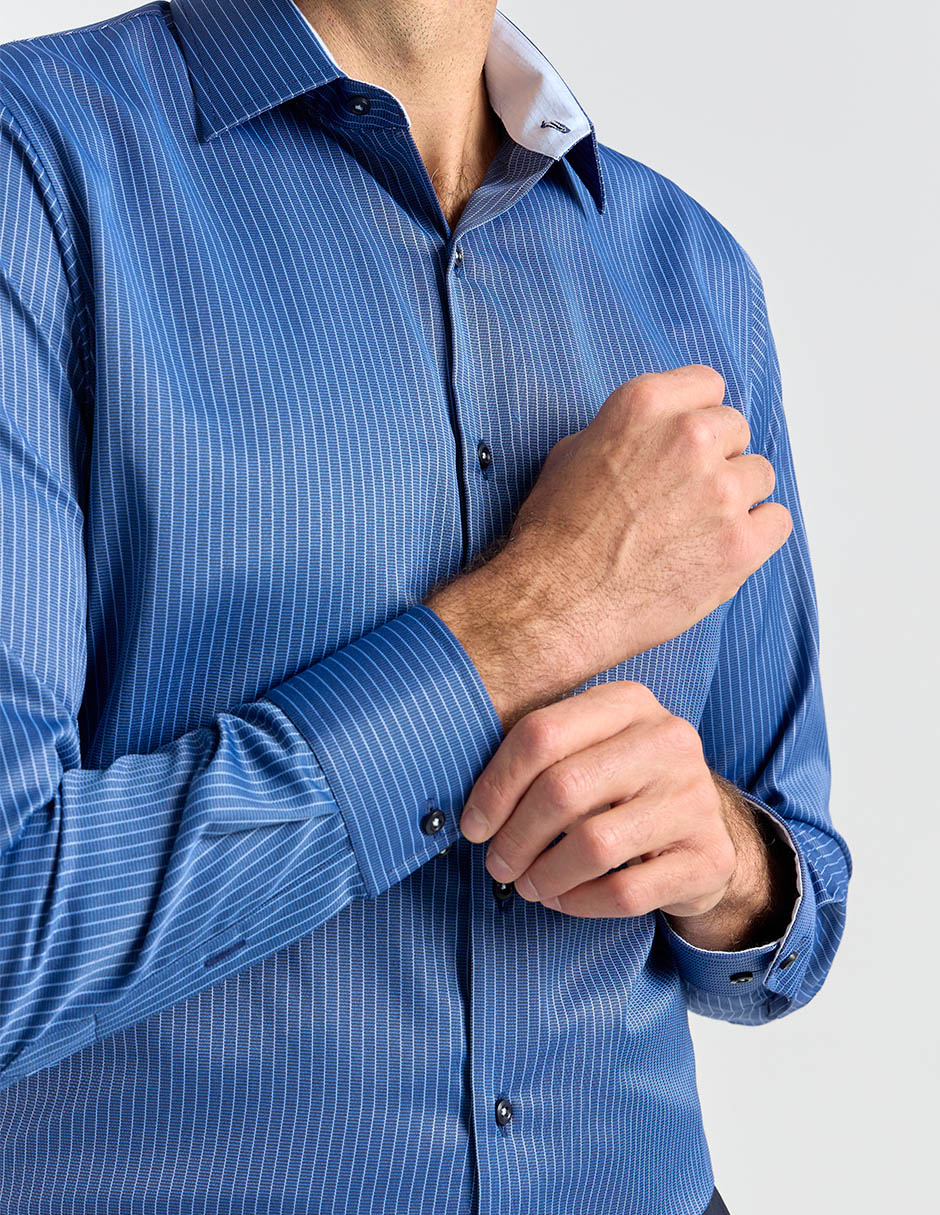 Camisa formal manga larga para hombre