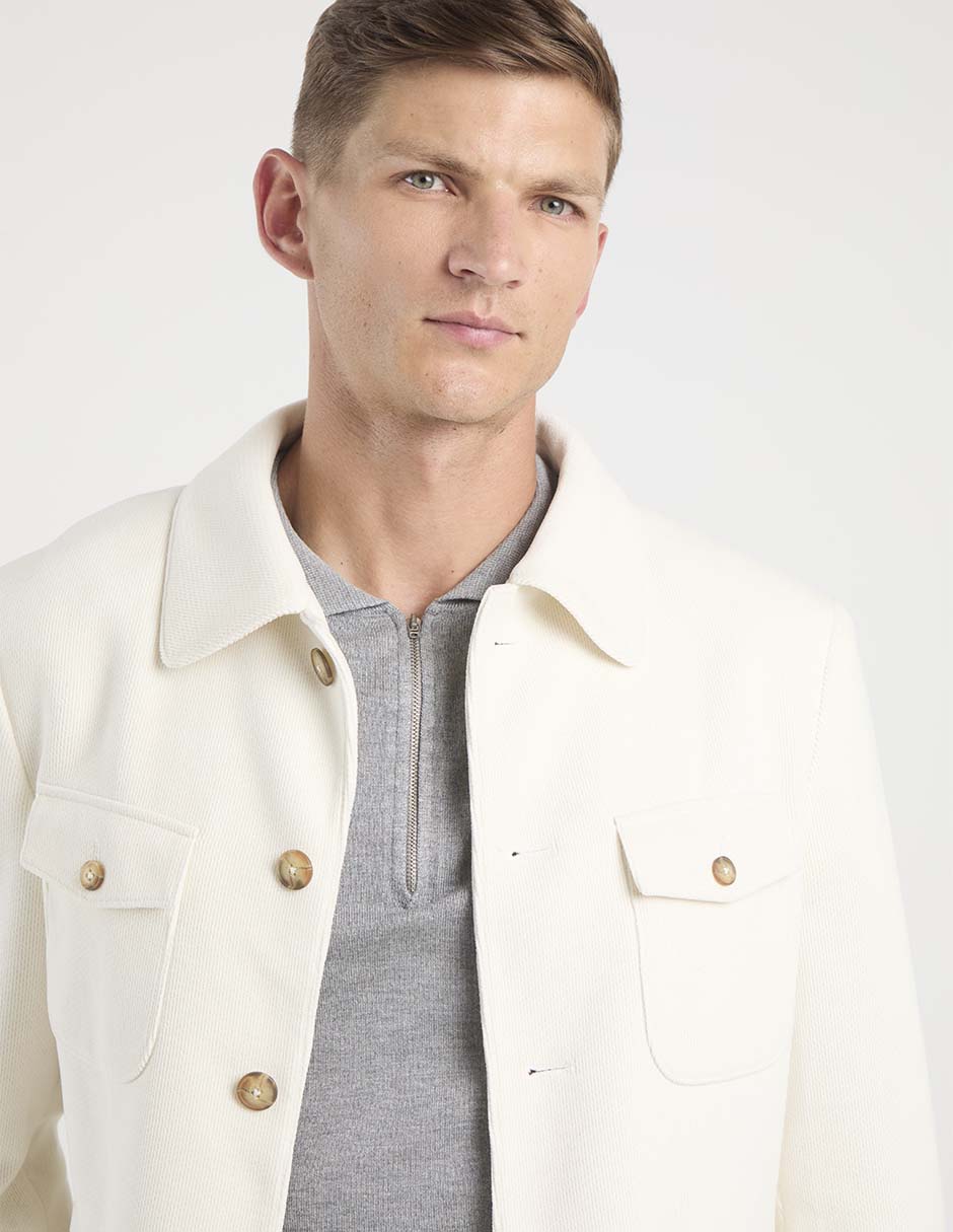 Sobrecamisa casual manga larga para hombre 4
