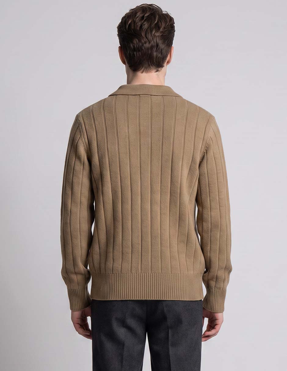 Suéter cuello camisero para hombre 2