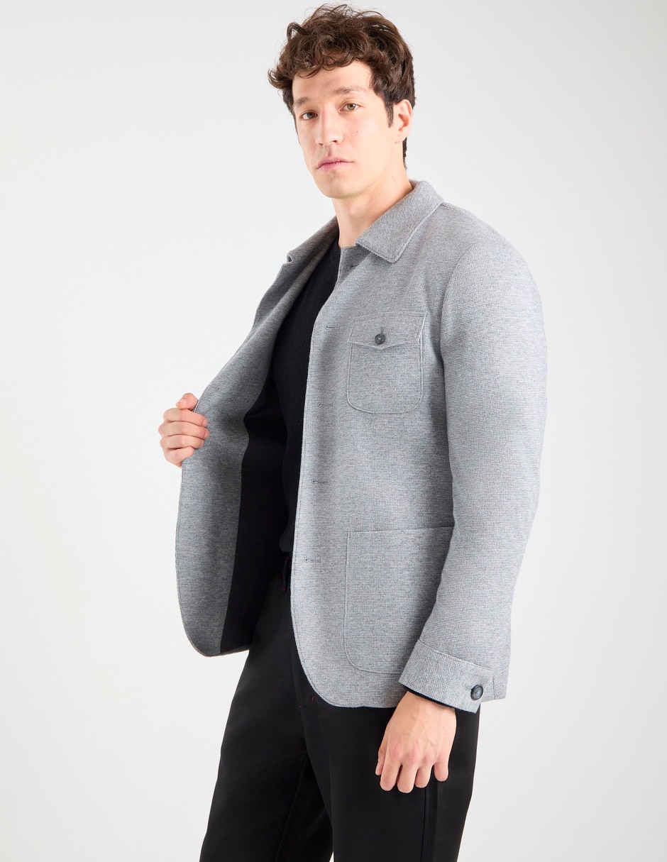 Sobrecamisa casual manga larga para hombre 5