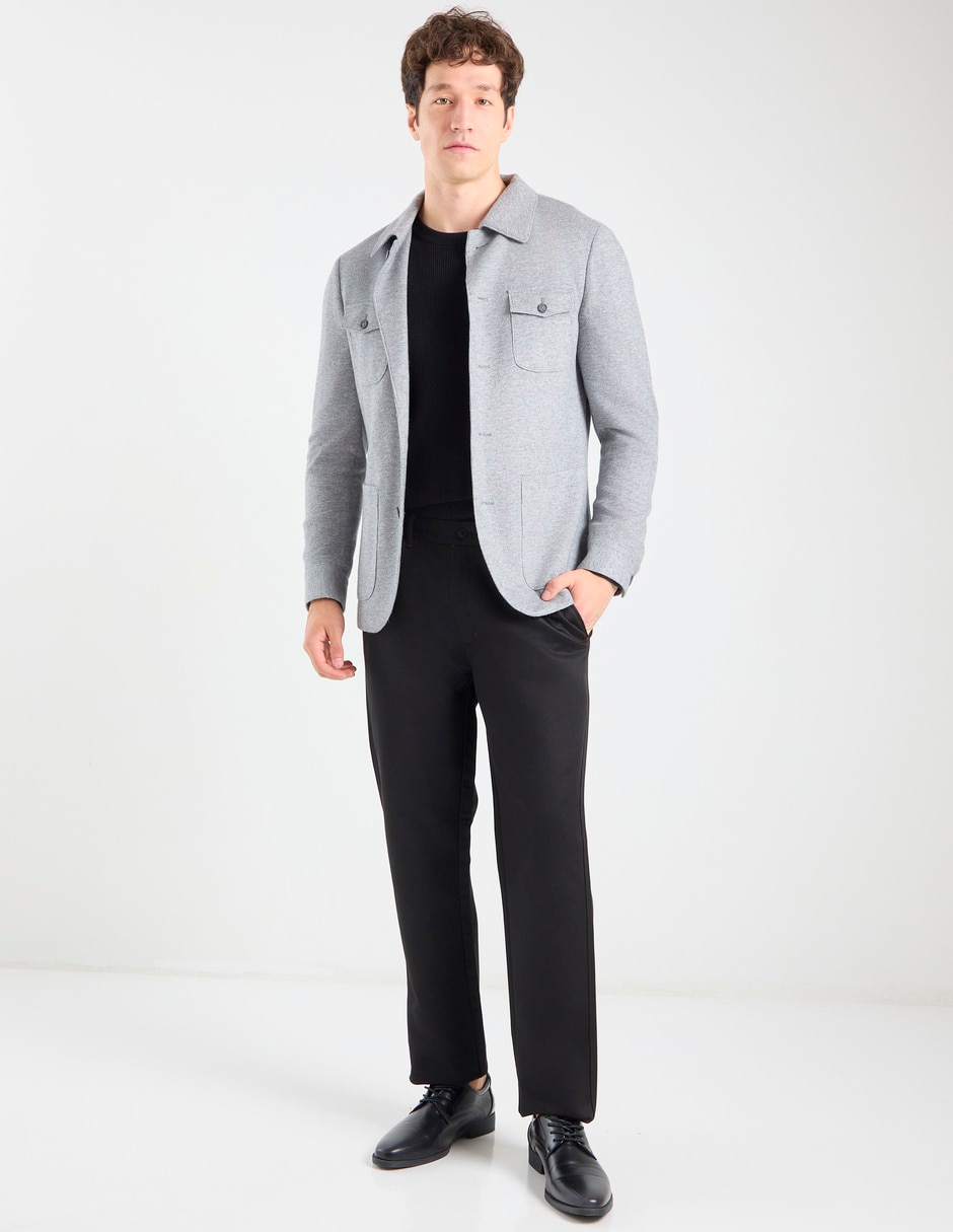 Sobrecamisa casual manga larga para hombre 4