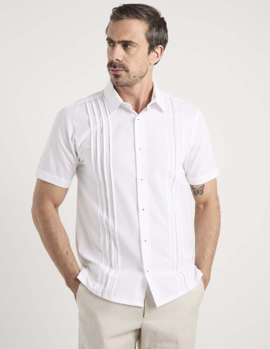 Guayabera manga corta para hombre