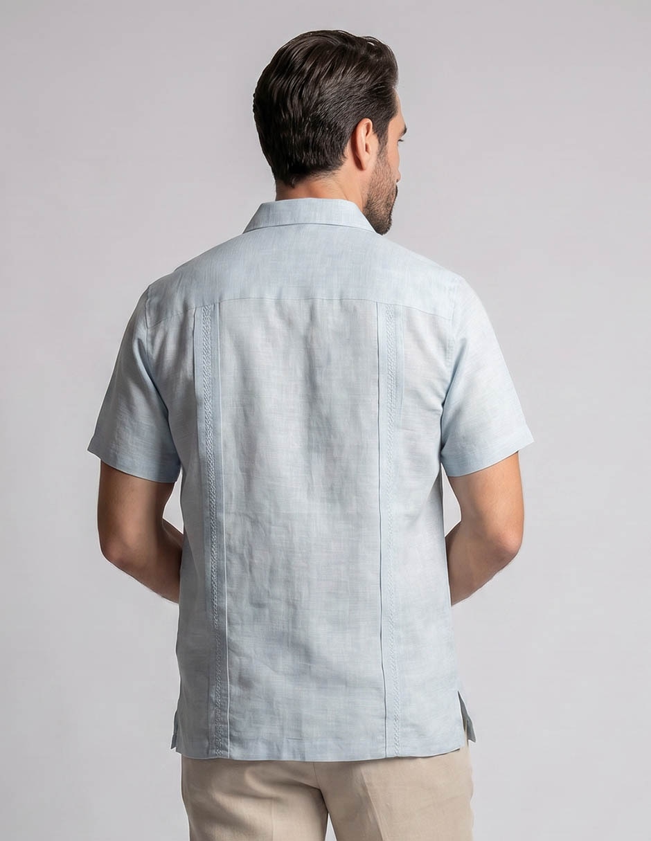 Camisa formal de algodón manga corta para hombre 3