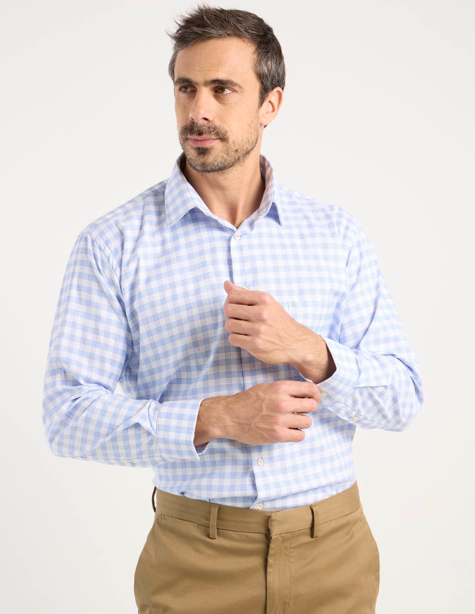 Camisa business casual manga larga para hombre 2