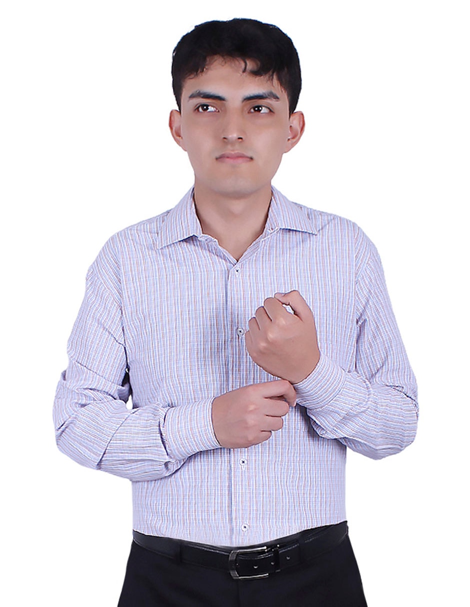 Camisa formal Parllieni manga larga para hombre