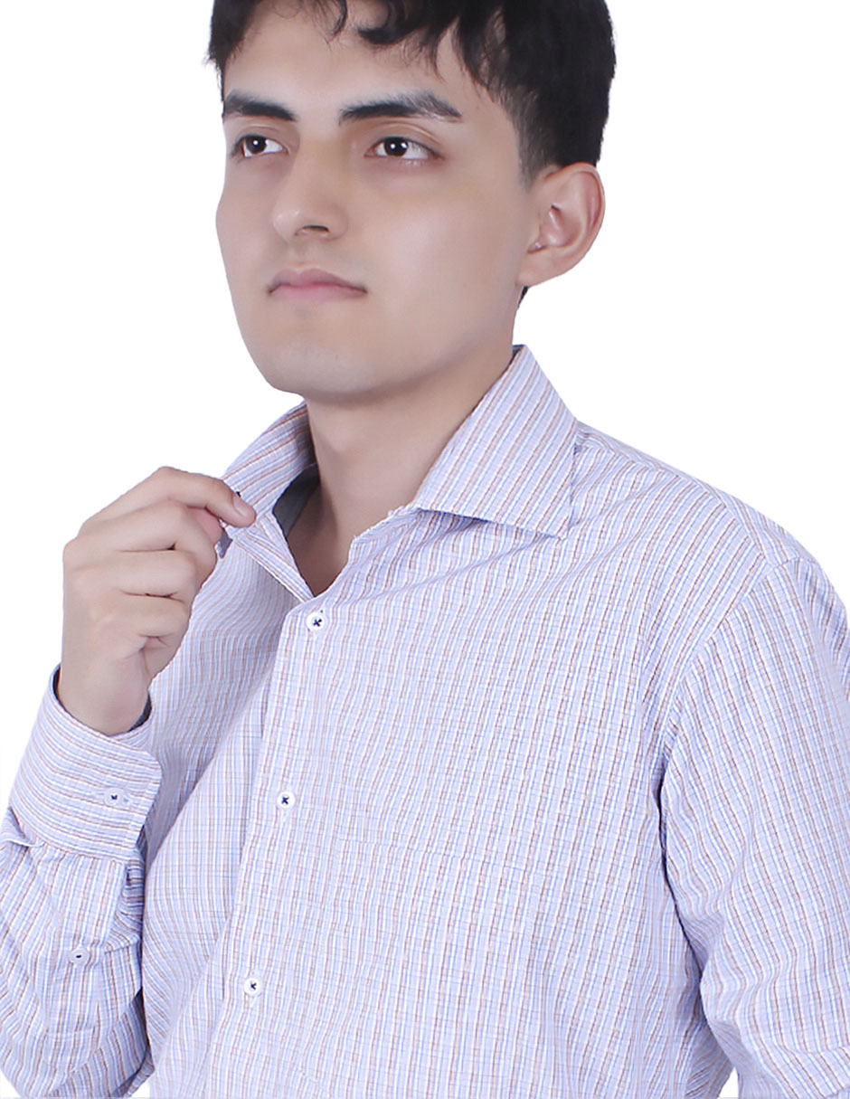 Camisa formal Parllieni manga larga para hombre