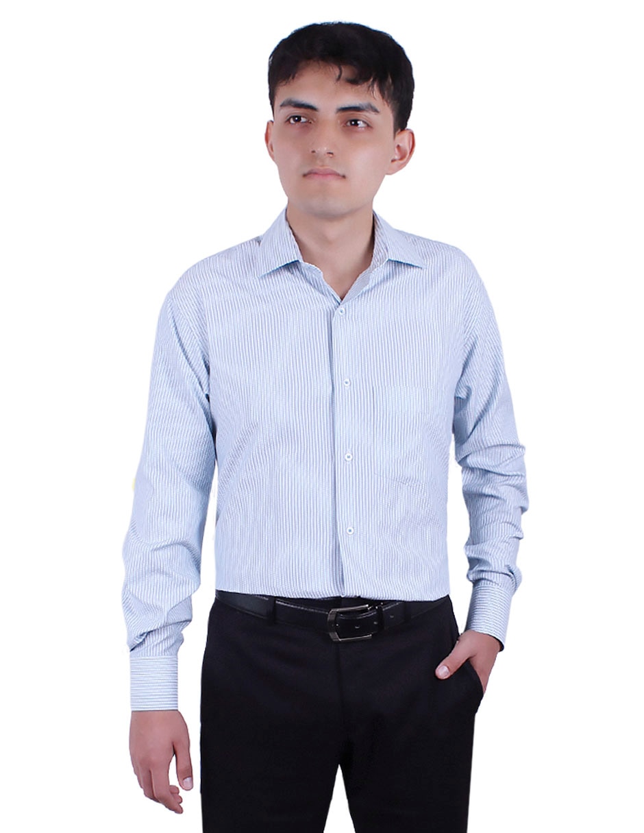 Camisa formal Parllieni manga larga para hombre