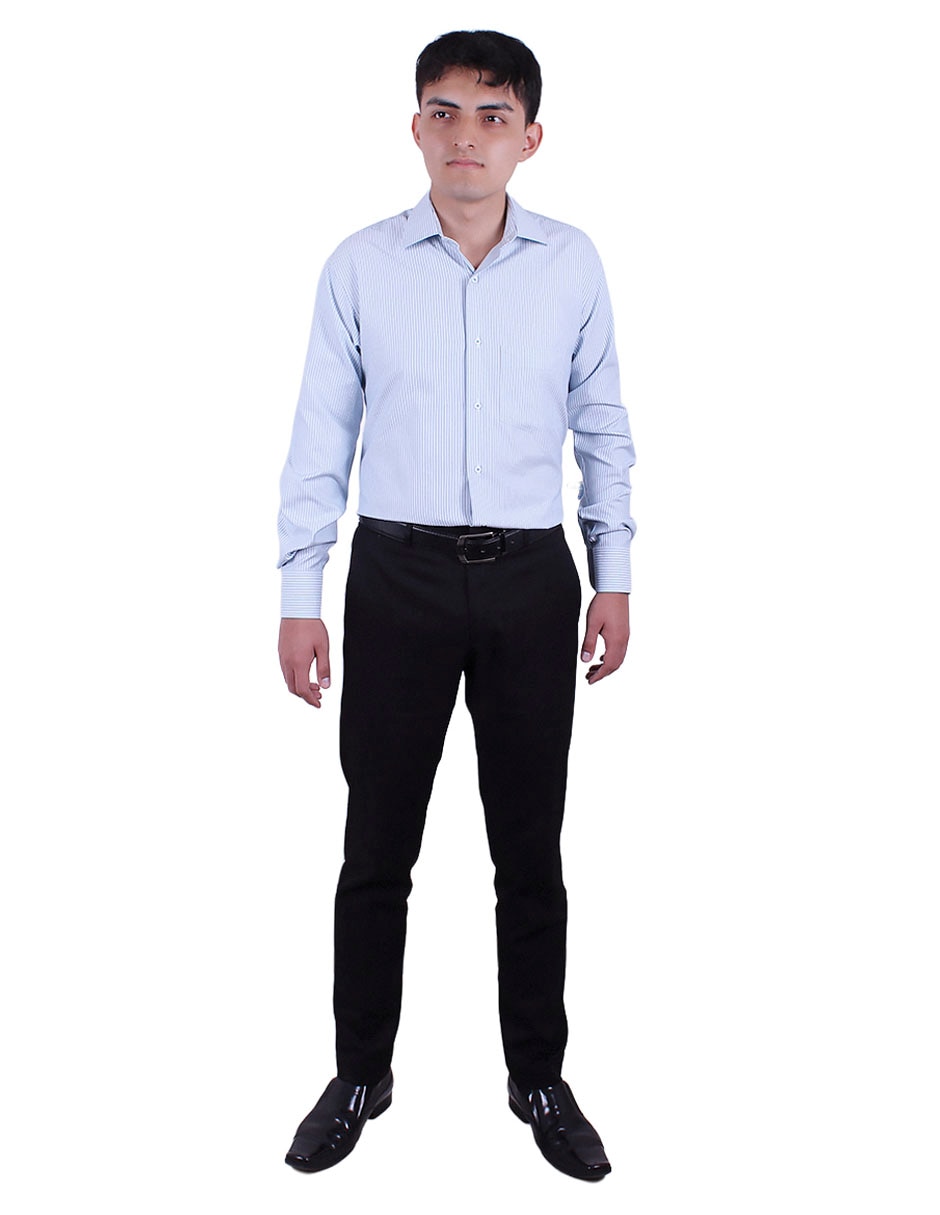 Camisa formal Parllieni manga larga para hombre