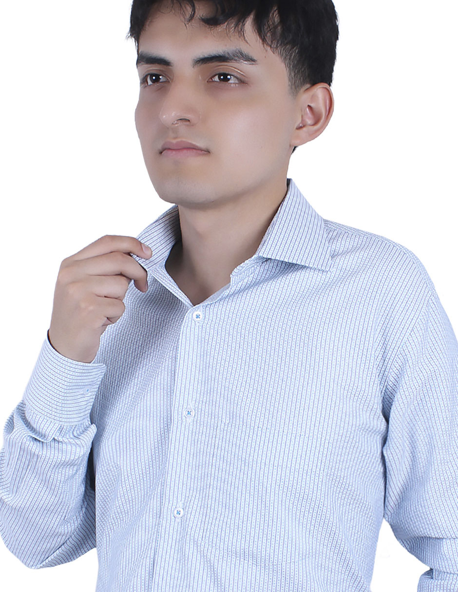 Camisa formal Parllieni manga larga para hombre