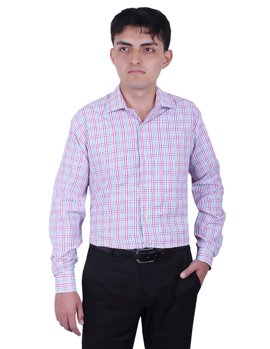 Camisa formal Parllieni manga larga para hombre