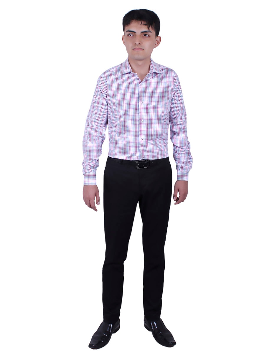 Camisa formal Parllieni manga larga para hombre