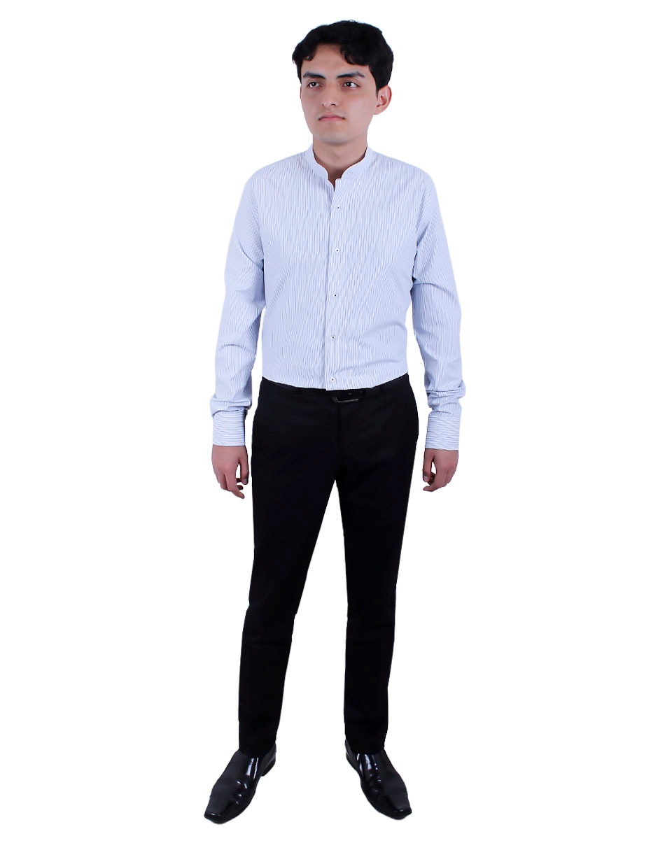 Camisa de vestir de algodón manga larga para hombre 3
