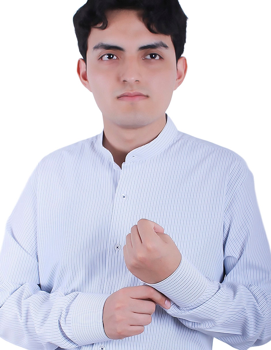 Camisa de vestir de algodón manga larga para hombre 4