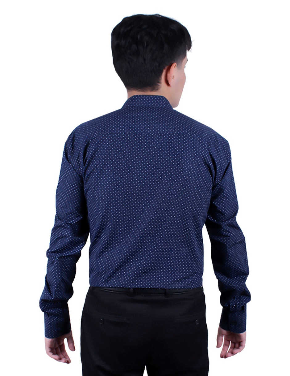 Camisa de vestir de algodón manga larga para hombre 2