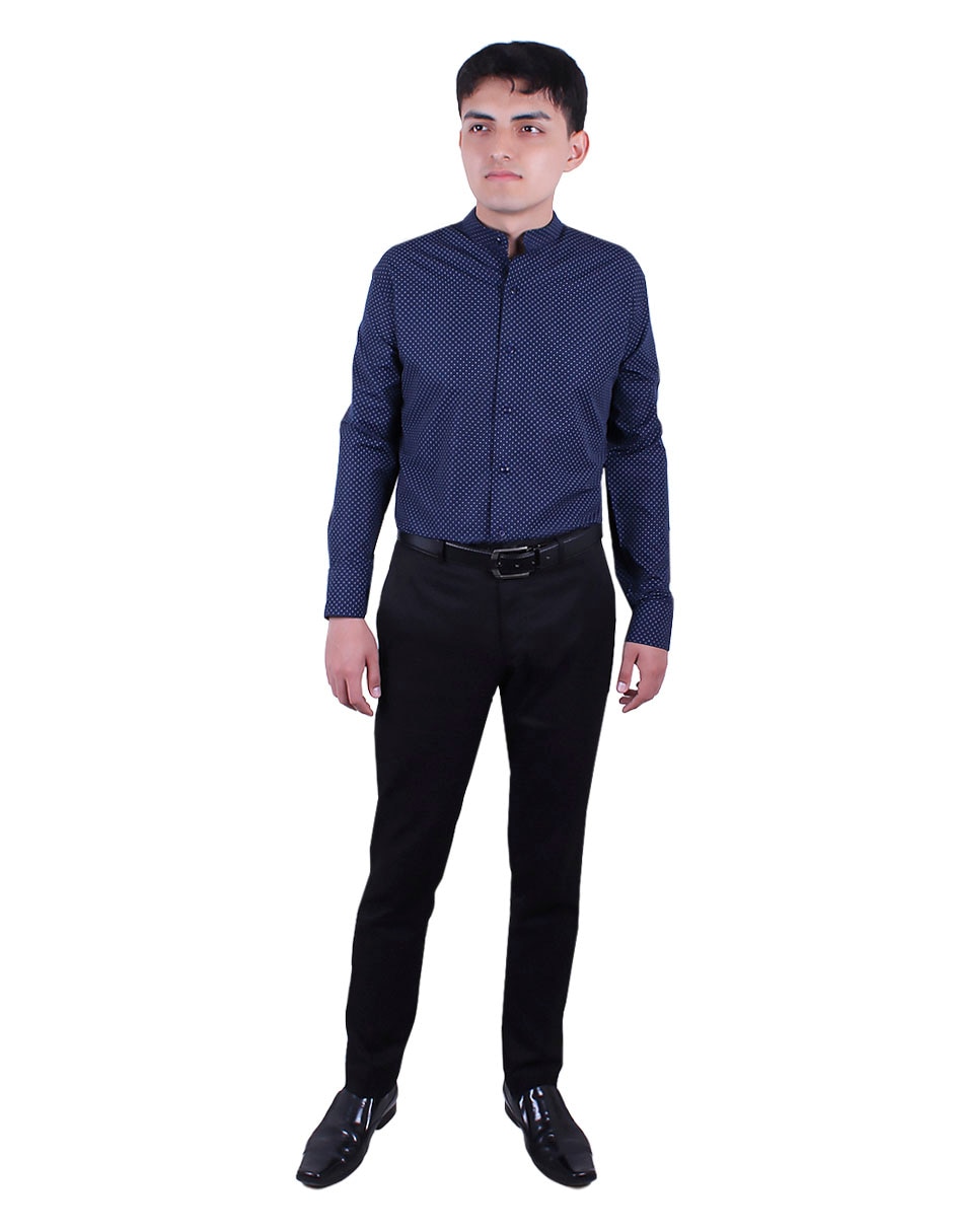 Camisa de vestir de algodón manga larga para hombre 3